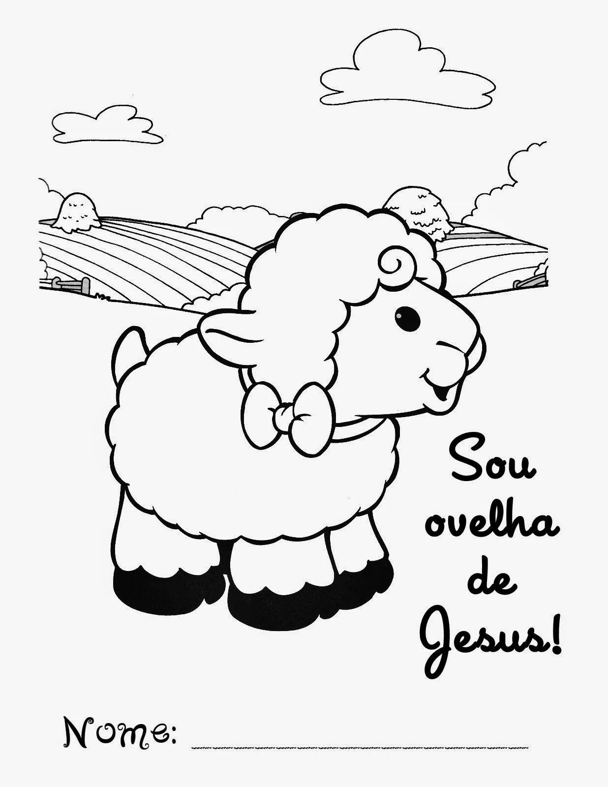 Linda Oveja para Colorear. - Oh My Bebé!