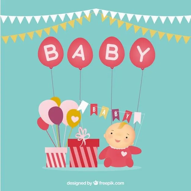 Linda tarjeta para bienvenida del bebé | Descargar Vectores gratis Linda tarjeta para bienvenida del bebé | Descargar Vectores gratis