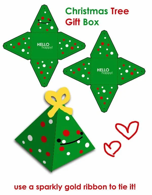 Lindas cajas con forma de Arbol de Navidad. Tutorial con plantilla ... Lindas cajas con forma de Arbol de Navidad. Tutorial con plantilla ...