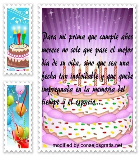 Bonitas frases para felicitar a mi prima en su cumpleaños con ...