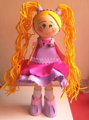 lindas manualidades: Muñeca fofucha