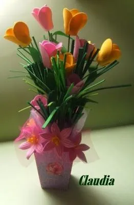 lindas manualidades: Tulipanes en foamy