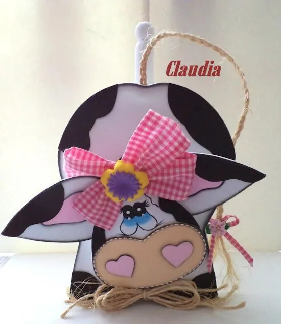 lindas manualidades: Vaquitas porta papel toalla con moldes lindas manualidades: Vaquitas porta papel toalla con moldes