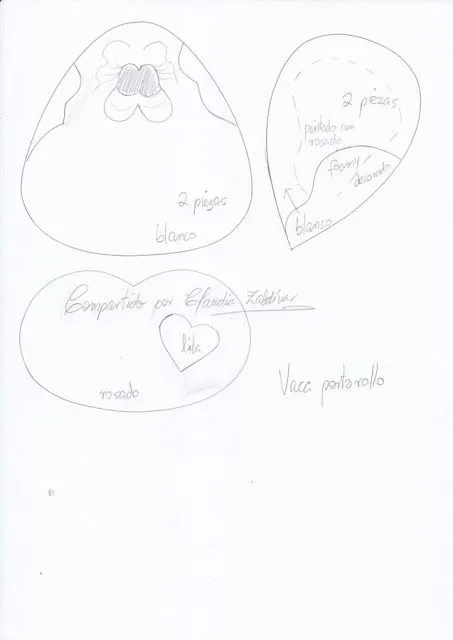 lindas manualidades: Vaquitas porta papel toalla con moldes lindas manualidades: Vaquitas porta papel toalla con moldes