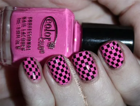 Lindisima Blog: Diseño de uñas con cuadritos Lindisima Blog: Diseño de uñas con cuadritos