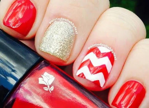 Lindisima Blog: Diseños de uñas fáciles en rojo Lindisima Blog: Diseños de uñas fáciles en rojo