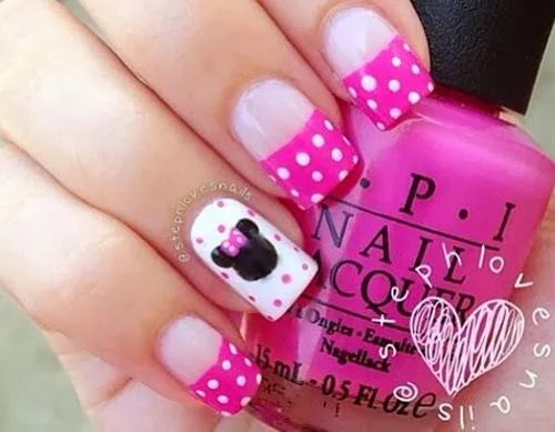 Lindisima Blog: Uñas decoradas con Minnie Mouse