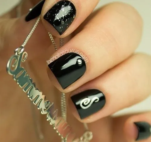 Lindisima Blog: Uñas decoradas en negro para fiestas Lindisima Blog: Uñas decoradas en negro para fiestas