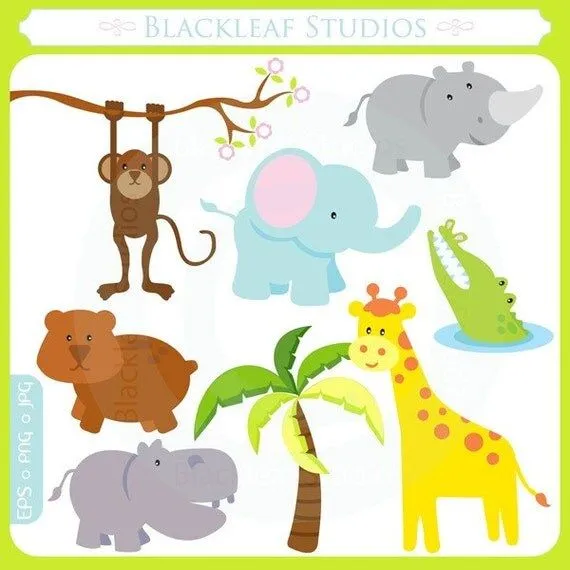 Animales de la selva bebés png - Imagui
