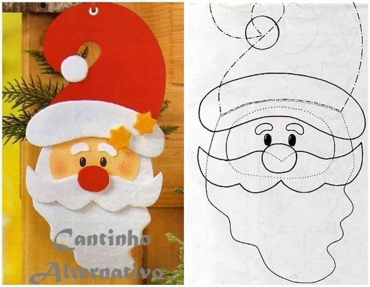 Lindo y fácil!!! molde cara de papa noel | Ideas para el hogar ... Lindo y fácil!!! molde cara de papa noel | Ideas para el hogar ...