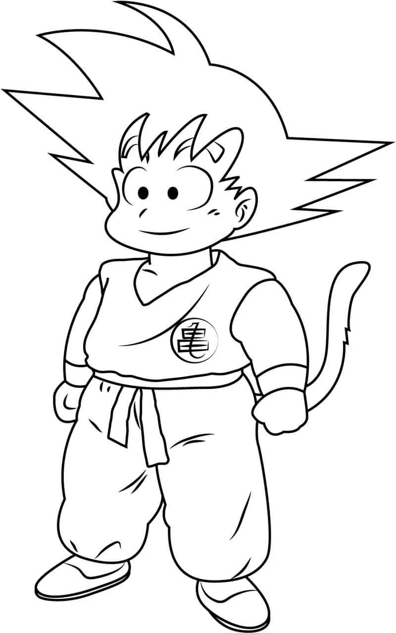 Lindo Niño Goku para colorear, imprimir e dibujar –ColoringOnly.Com Lindo Niño Goku para colorear, imprimir e dibujar –ColoringOnly.Com