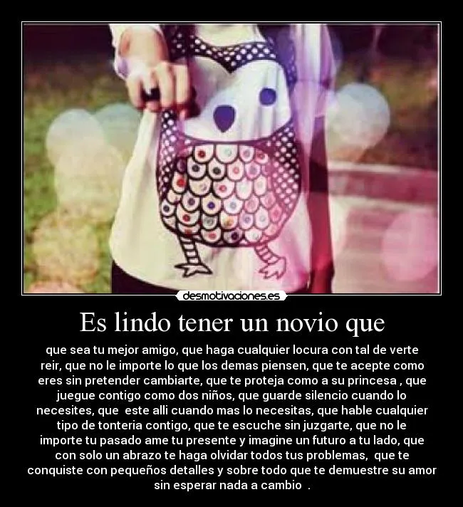 Es lindo tener un novio que | Desmotivaciones Es lindo tener un novio que | Desmotivaciones