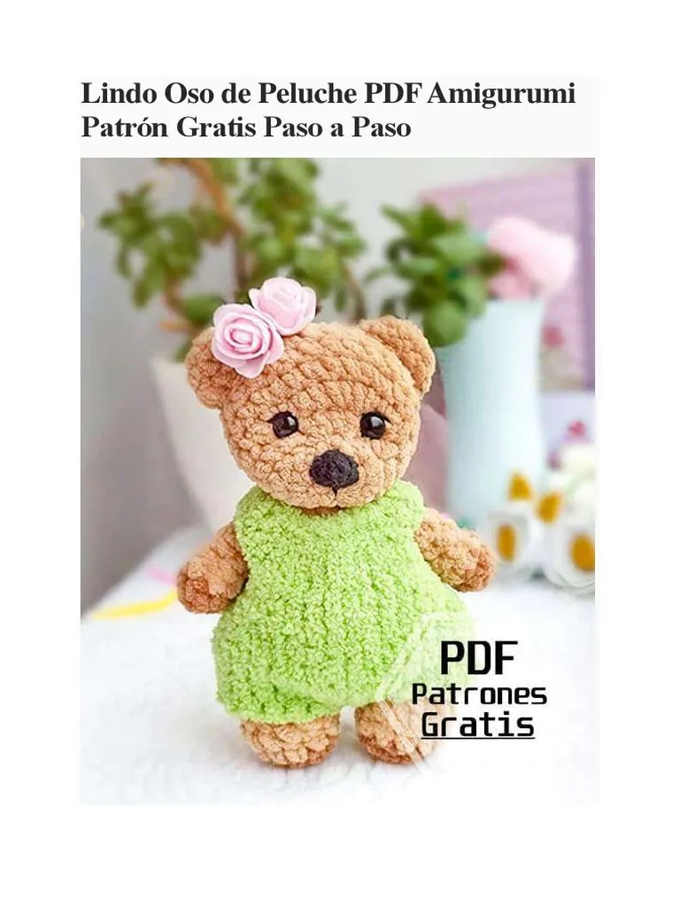 Lindo Oso de Peluche PDF Amigurumi Patron Gratis Paso A Paso | PDF | Amigurumi | Arte popular Lindo Oso de Peluche PDF Amigurumi Patron Gratis Paso A Paso | PDF | Amigurumi | Arte popular