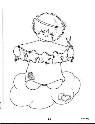 Lindos Angelitos para colorear | Solountip. Lindos Angelitos para colorear | Solountip.