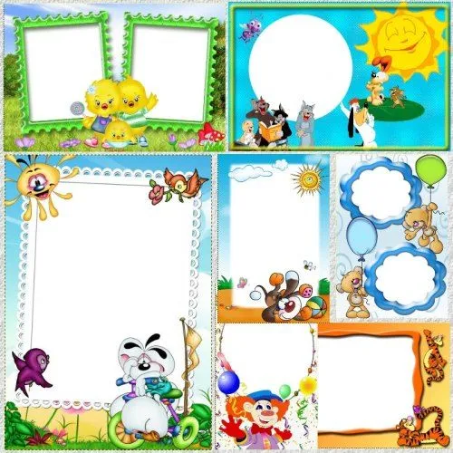 Lindos marcos de fotos infantiles [60 PNG] Descargar Gratis