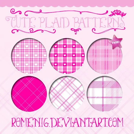 Cute & Girly: Lindos patrones en tonos rosa para Photoshop