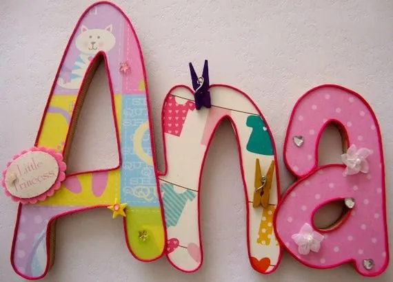 Lindos y Unicos nombres en madera por MaderitasEmpapeladas en Etsy