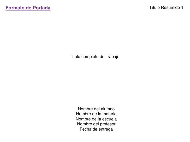 Lineamientos para trabajos escritos