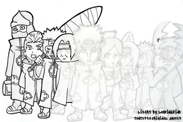 LineArt Akatsuki Chibi WIP by LoadingFine on DeviantArt