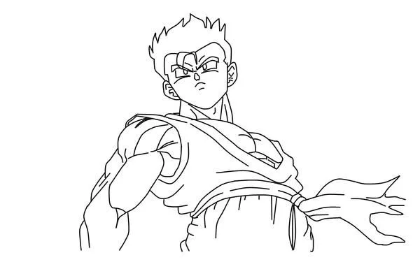 Gohan ss2 para pintar - Imagui