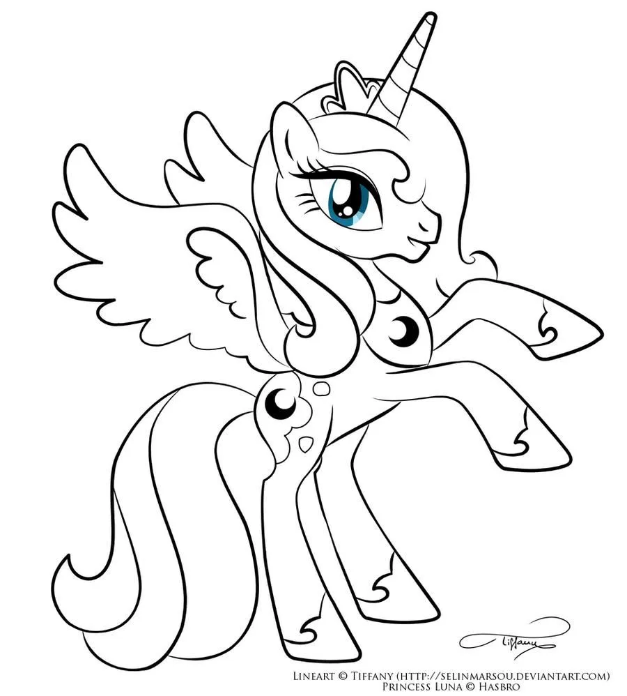 Lineart - Princess Luna by selinmarsou on DeviantArt Lineart - Princess Luna by selinmarsou on DeviantArt
