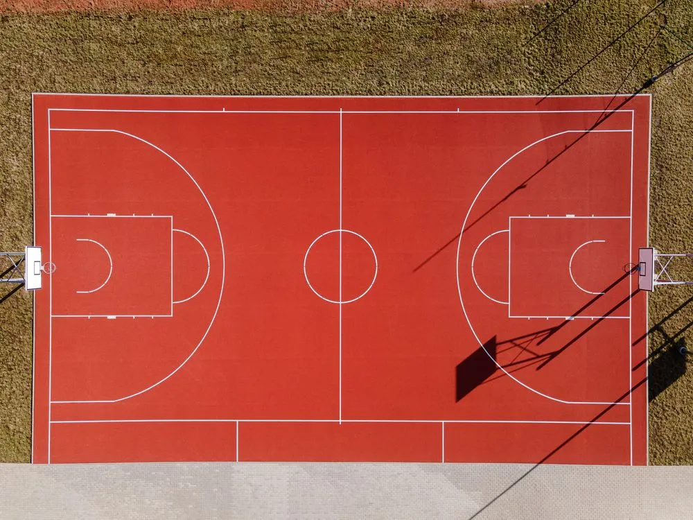 Las líneas del campo de baloncesto | Finales y central Las líneas del campo de baloncesto | Finales y central