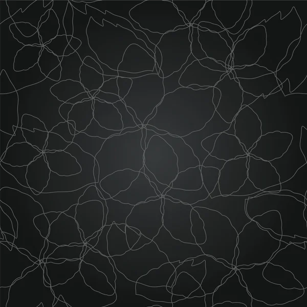 líneas de plata finas florales transparente negro fondo de ...