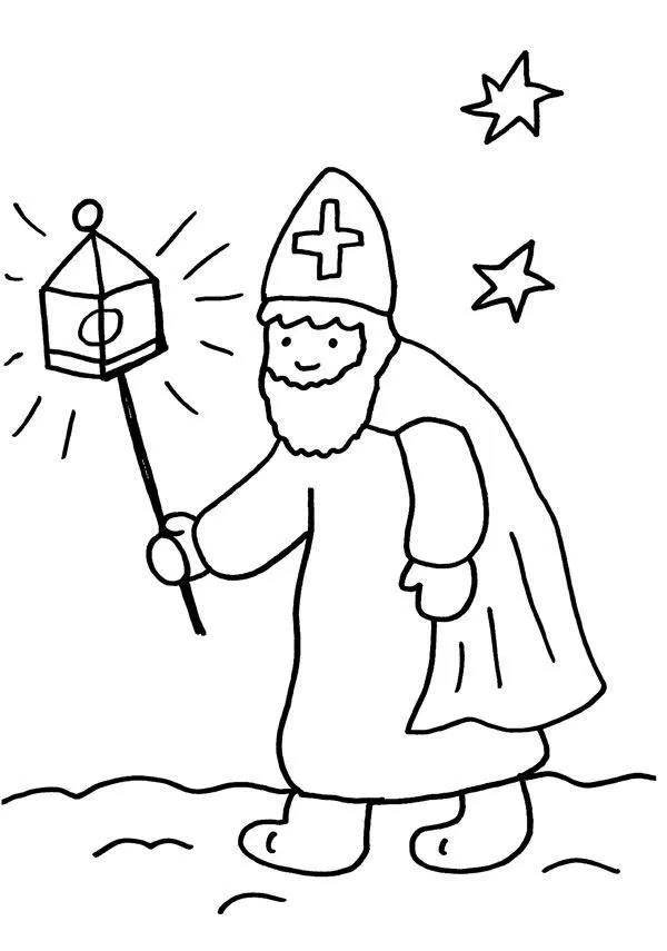 La linterna de San Martín: dibujo para colorear e imprimir La linterna de San Martín: dibujo para colorear e imprimir