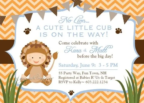Baby shower leones - Imagui