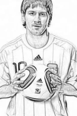Lionel Messi para dibujar y colorear | Laminas para Colorear ...