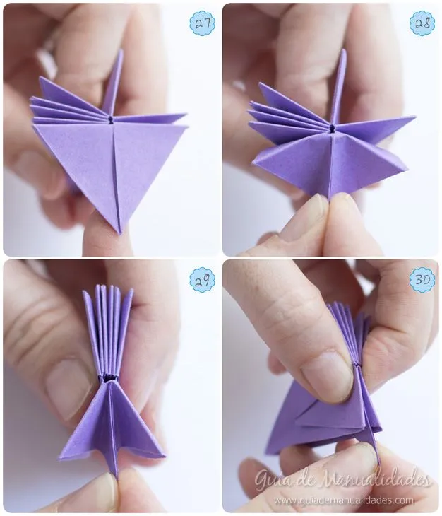 Cómo hacer un lirio de agua de origami – Guía De Manualidades
