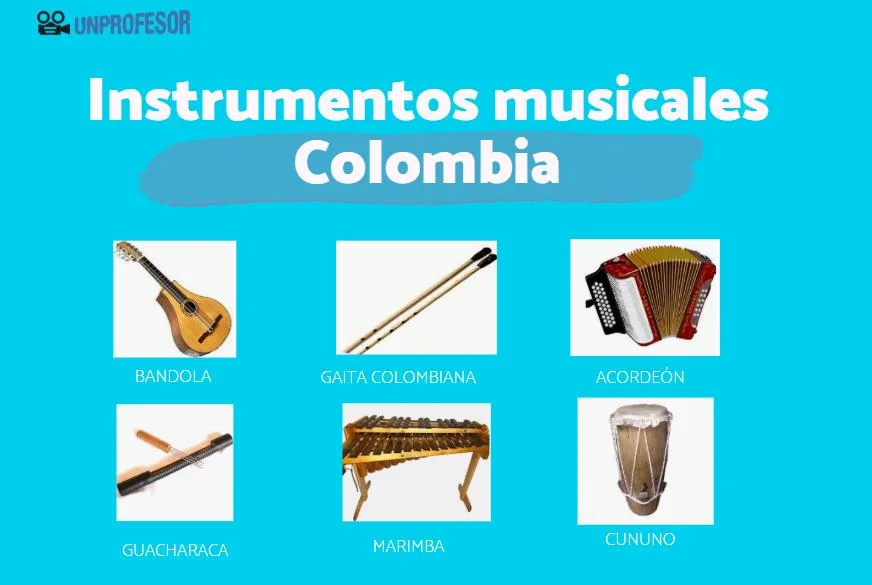 Lista con los INSTRUMENTOS musicales de COLOMBIA - con MÚSICA!!