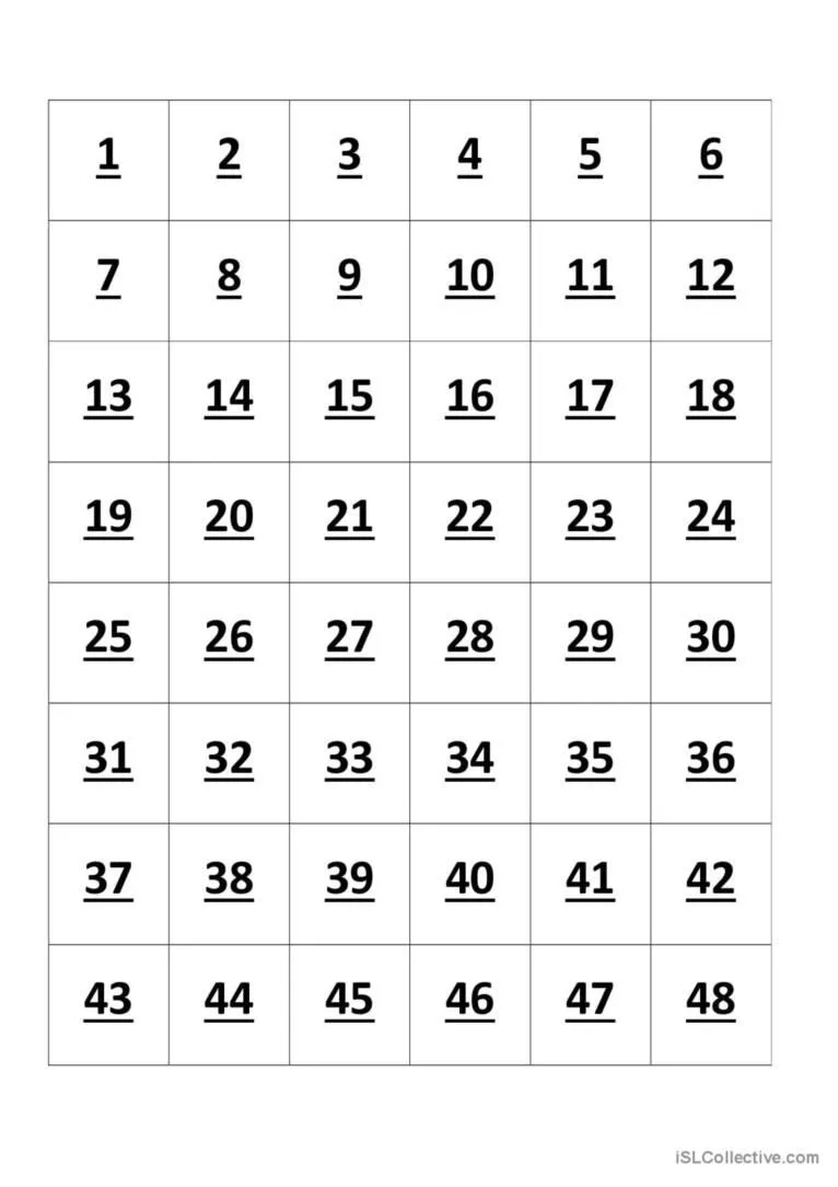 Lista de numeros para sorteo o rifa…: English ESL worksheets pdf & doc Lista de numeros para sorteo o rifa…: English ESL worksheets pdf & doc