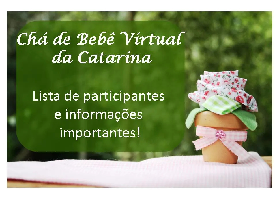Lista de participantes e informações sobre o chá de bebê da ...