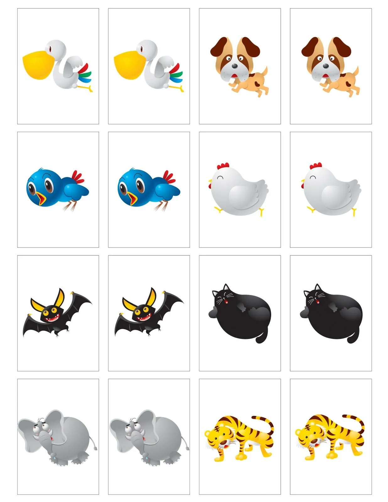 Listo Para imprimir-: Memorama de animales ( Listo Para imprimir-: Memorama de animales (