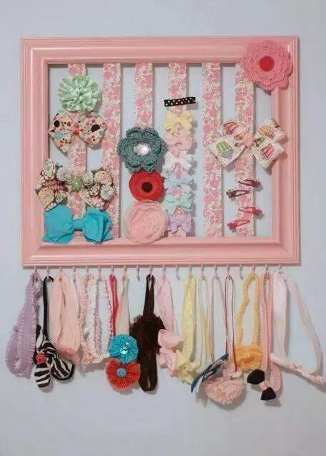 Porta moños | Todo con listón, estambre, y tela | Pinterest Porta moños | Todo con listón, estambre, y tela | Pinterest