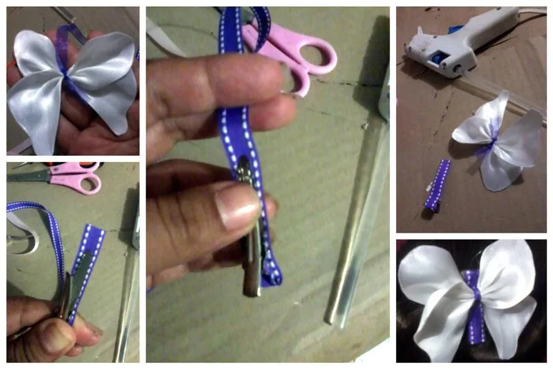 Tutorial de moños de liston - Imagui