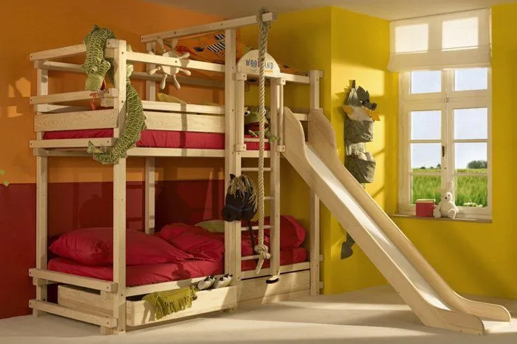 Literas divertidas para habitaciones de niños. Decoración del hogar. Literas divertidas para habitaciones de niños. Decoración del hogar.