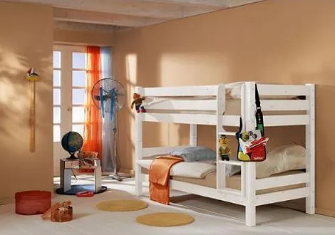 5 literas infantiles blancas