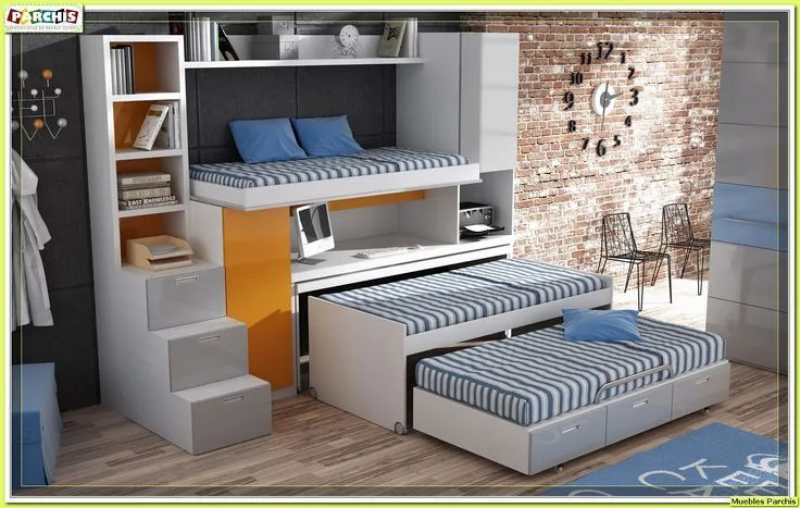 LITERAS TRIPLES, literas fijas con tres camas | DORMITORIOS ... LITERAS TRIPLES, literas fijas con tres camas | DORMITORIOS ...