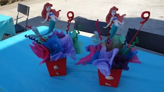 Little Mermaid cumpleaños centro de mesa por FantastikCreations