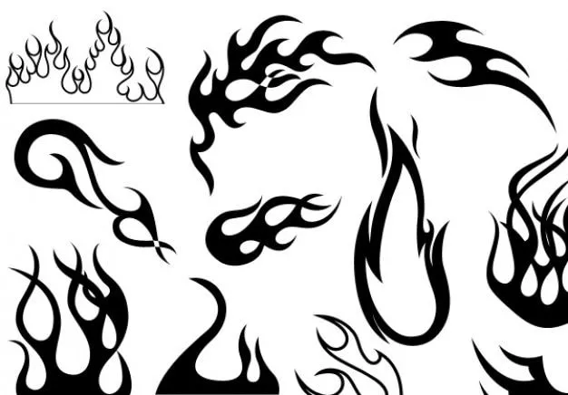 Llamas formas tribales PSD | Descargar PSD gratis Llamas formas tribales PSD | Descargar PSD gratis