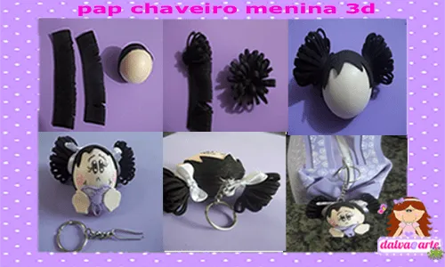 Llavero menina 3d - Todo en Goma Eva