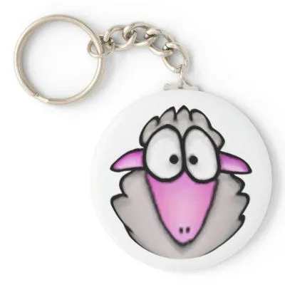 Llavero de las ovejas del dibujo animado de Zazzle. Llavero de las ovejas del dibujo animado de Zazzle.