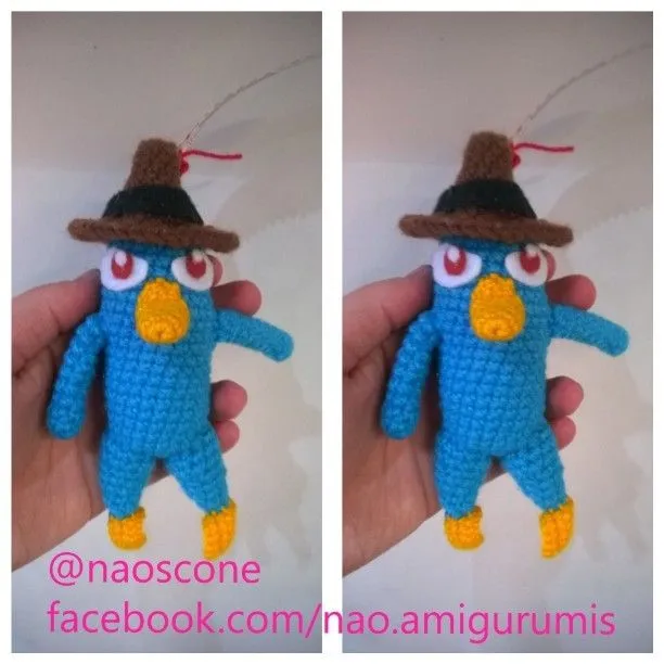 Llavero hecho con la técnica de amigurumi de Perry... - I'm a ... Llavero hecho con la técnica de amigurumi de Perry... - I'm a ...