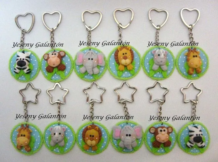 llaveros de animalitos | Porcelana fria | Pinterest | Animais and Clay