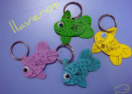 Llaveros con forma de Pez para el Día del Padre - Manualidades ... Llaveros con forma de Pez para el Día del Padre - Manualidades ...