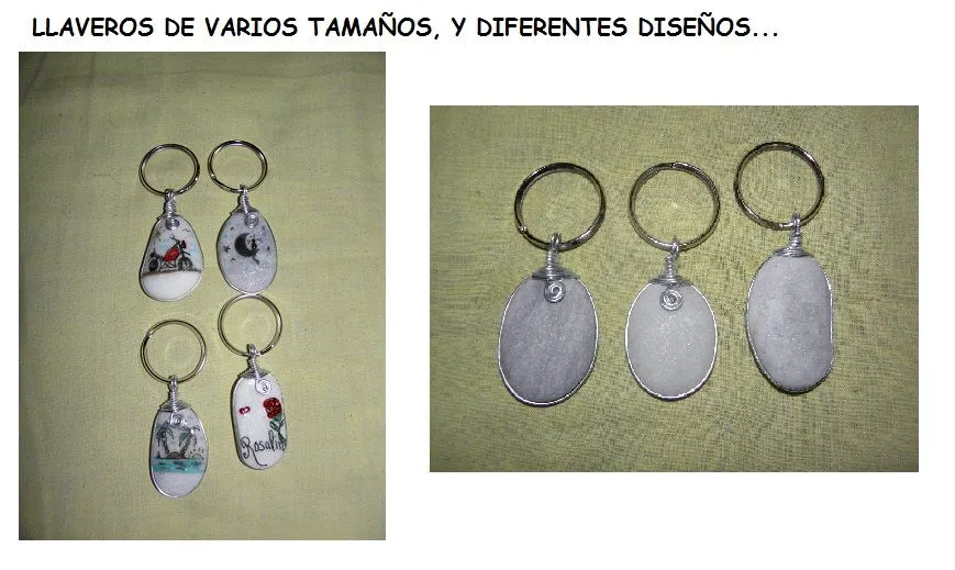 LLAVEROS DE PIEDRAS DEL MAR | tallerartesano