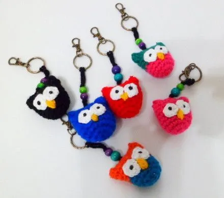 llaveros+artesanales+lechuza+buho+al+crochet+con+mosqueton+la+ ...