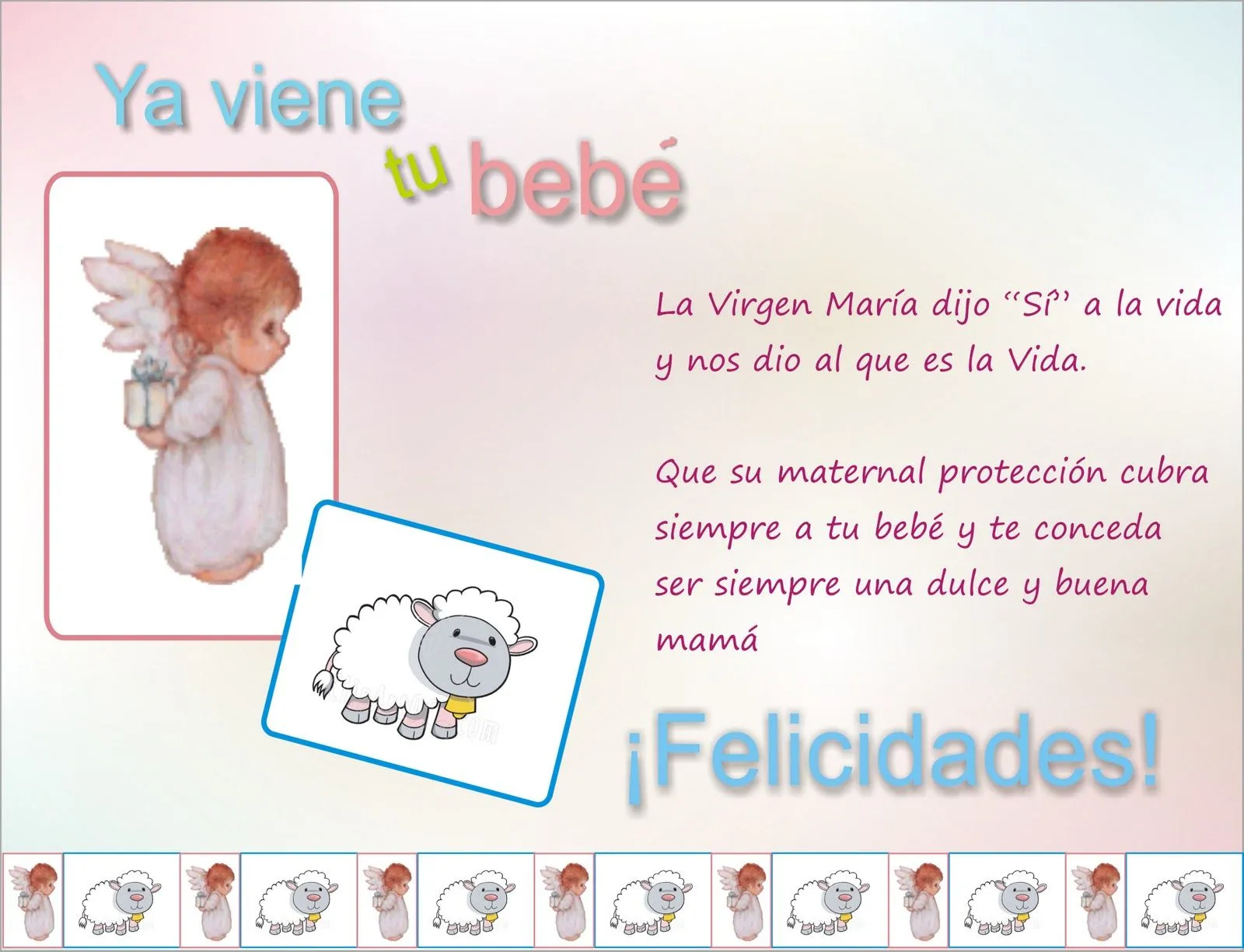 TARJETAS Y ORACIONES CATOLICAS: POR LA LLEGADA DE UN BEBE 2